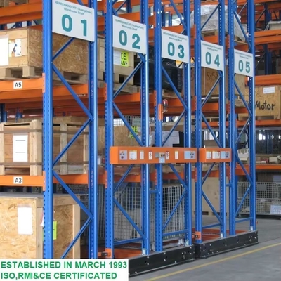 Motor Control Mobile Pallet Racking for Construction Machinery Storage 5-15m Height