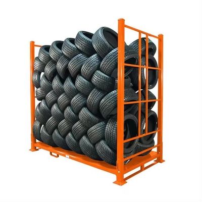 1500kg Capacity Vertical Stackable Folding Tire Racks For Adjustable Mobility In Tire