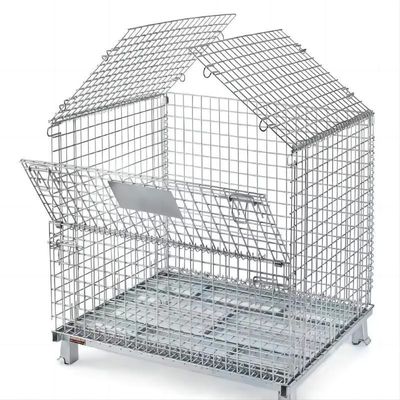 800*600*640 Heavy Duty Folding Storage QF-Storage Cage with Powder Coating